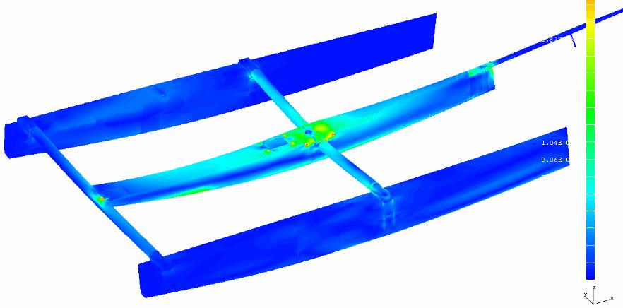Finite element simulation & design optimization Stresses in a composite insulator subjected to bending (plasticity, contacts, composites, SEFAG AG) Non-linear static, temperature dependent