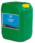 CLAY CONTROL AND ANTI-SWELLING CLAYSTAB LIQUID Atlas Copco Claystab is a liquid anionic polymer viscosifier with high molecular weight providing rapid viscosity without the problems associated with