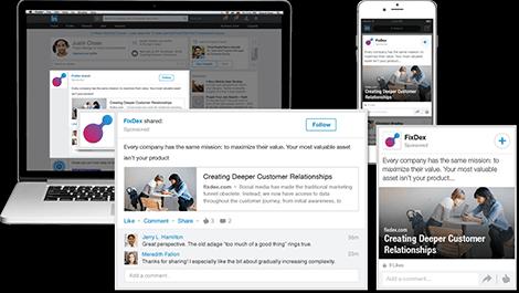 LinkedIn offers the capability to sponsor published posts or create standalone ad units