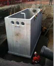 11.0 Applications And Configurations The Ecosol Rain Tank is designed to be installed into high density residential developments or commercial and industrial sites where rainwater re-use will
