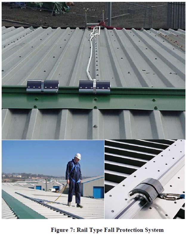Fall Protection Roof Rail Systems Systems are pre-engineered and can be installed by others Fosters safe, efficient travel across roof Product support is