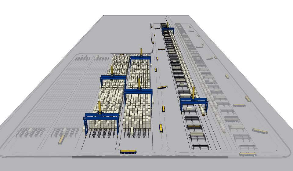 Innovative RSC Intermodal Terminal with Automated System Technology Final phase with yearly throughput > 1 m TEU