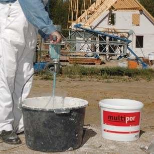 with Ytong Multipor: glue on plaster over: insulated!