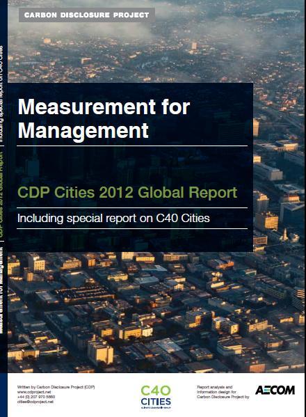 CDP Cities 2012 Report Over 70 cities are reporting their GHG emissions. Forty-two cities (58%) report that climate change poses a risk to their cities e.g. higher temperatures (warmer average temperatures, urban heat island, and heat waves) and more frequent or intense rainfall.