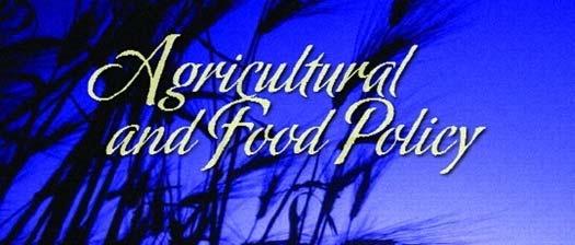 AGEC 429: AGRICULTURAL POLICY LECTURE