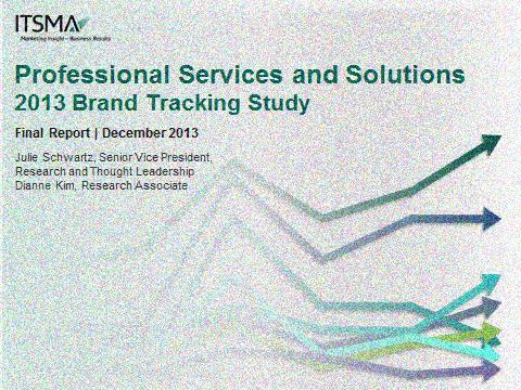 Table of Contents for Professional Services and Solutions, 2013 Brand Tracking Study Slide Executive Summary 4 Key Findings