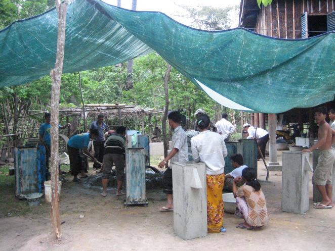 Supplying Products and Services Employs Cambodian staff to manufacture and distribute Uses travelling teams that transport moulds and tools to temporary work sites Spends several weeks in the village