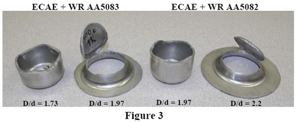 4. Friction Steer Welding (FSW) of ECAE+WR AA5083 was performed for thickness 0.25.