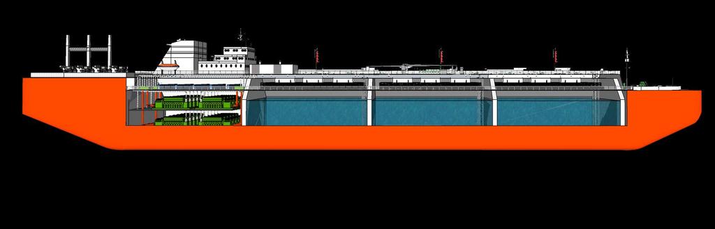3.2 Floating LNG Power Plant Power Plant + LNG Receiving Terminal + Storage Tanks + Electric Transmission & Distribution Function + LNG & NG Supply Length Breadth Depth Generator Engine Endurance