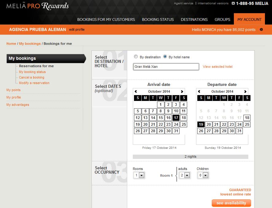 How To Book With Points MY BOOKINGS Enter