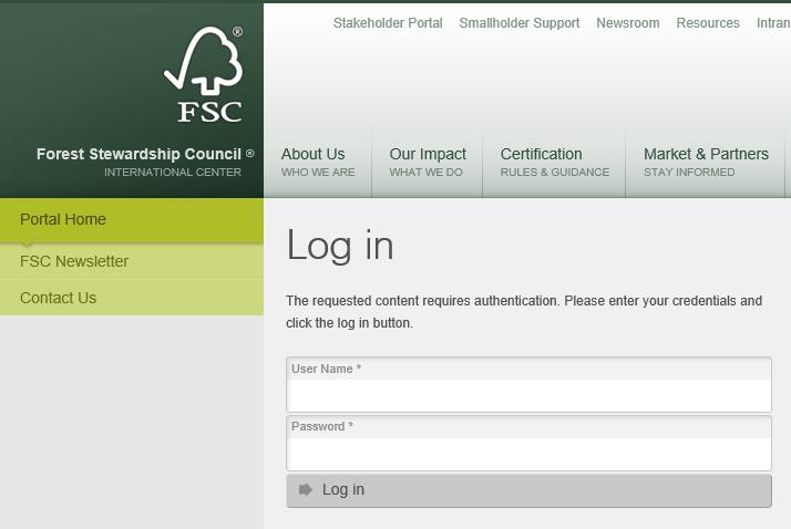 FSC Trademark Portal The Trademark Portal provides access to the FSC logos and labels How to acces: 1. Go to https://trademarkportal.fsc.