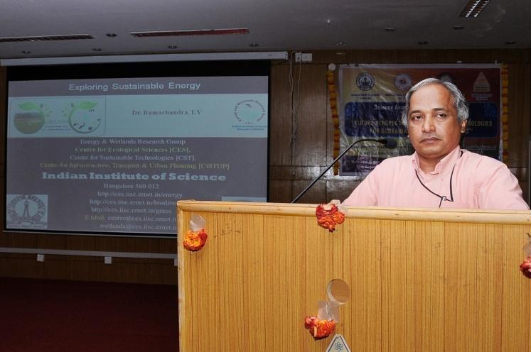 Prof. T V Ramachandra delivered a lecture on exploration of sustainable sources of energy. In which Prof. Ramachandra emphasized on the role of energy in the development of a region.
