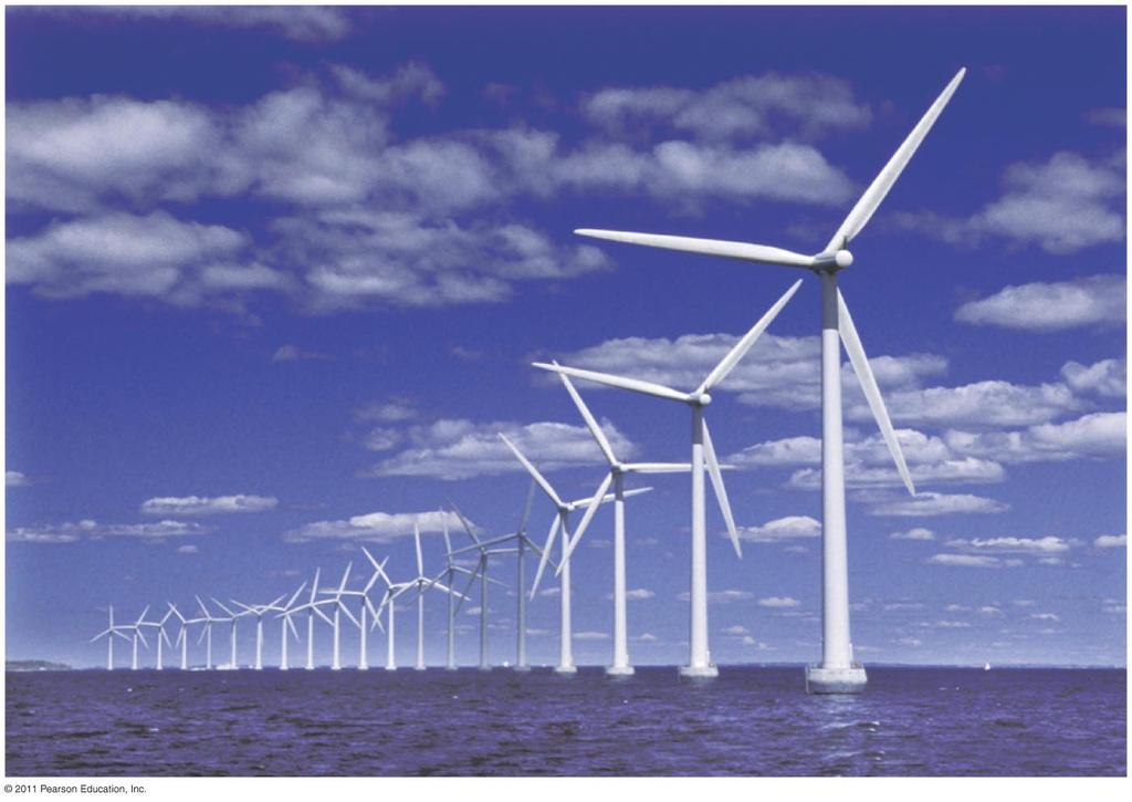 Offshore sites hold promise Wind speeds are 20% greater over water than over land - Also less air turbulence over water Costs to erect and maintain turbines in water are higher - But