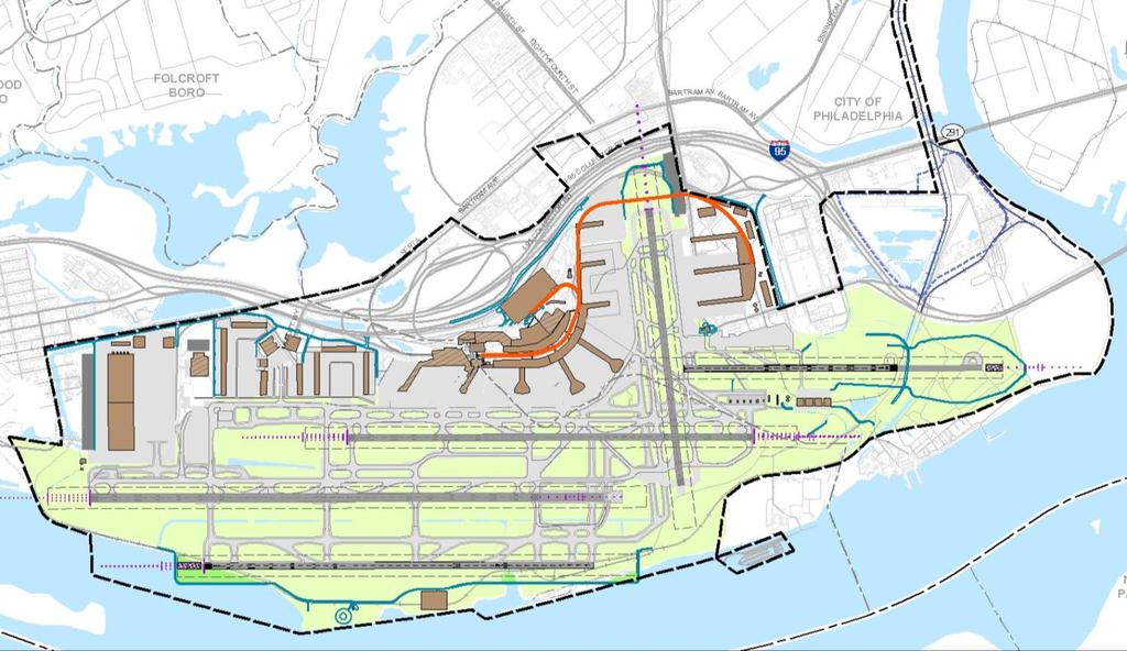 Capacity Enhancement: Alternative A Add Transportation Center & Automatic People Mover Extend runway 2,000