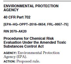(ne assessment per chemical) EPA will nt initiate chemical priritizatin