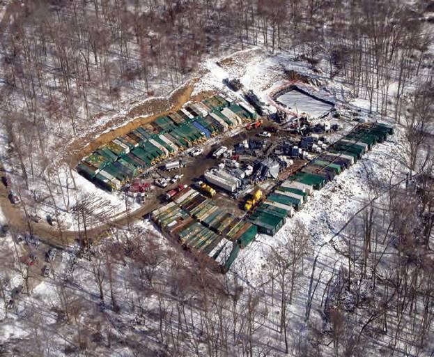 Aerial Photo of Fracking Source: