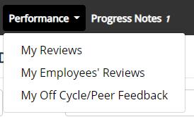 Searching and Dashboard You can search reviews by program, supervisor, subject, reporting org unit, program type and whether the evaluation is in the open or closed status.
