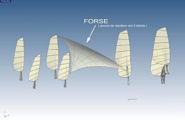 The sails can be taken down by means of a telescopic system.