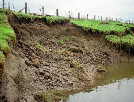 accelerated erosion of stream bank Wastewater treatment plants