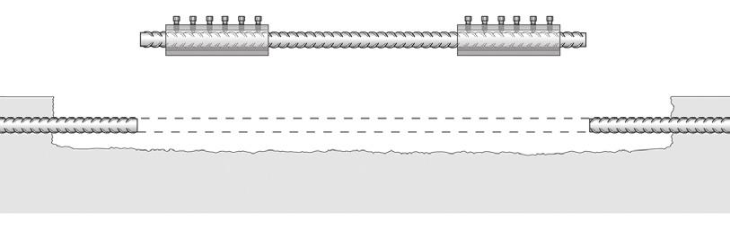 4 The sleeve must be centrally located over the point of contact between the reinforcing bars. 10.