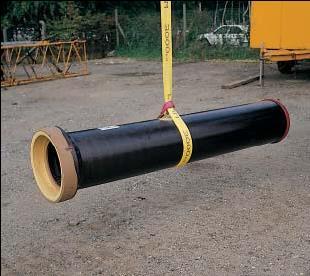 3. Transportation to the pipe trench Transport individual pipes with belts