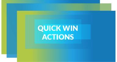 Quick Win Actions Criteria for Quick Win Actions: Common