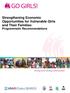 Strengthening Economic Opportunities for Vulnerable Girls and Their Families: Programmatic Recommendations