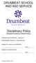 DRUMBEAT SCHOOL AND ASD SERVICE. Disciplinary Policy (Adopted Lewisham Model Policy)
