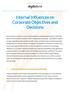 Internal Influences on Corporate Objectives and Decisions