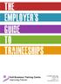 THE EMPLOYER S GUIDE TO TRAINEESHIPS