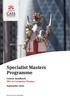 Specialist Masters Programme Course handbook MSc in Corporate Finance September 2016