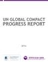 UN GLOBAL COMPACT PROGRESS REPORT