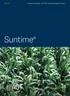 Variety fact sheet Northern & South Eastern Zones. Suntime