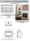 Gas Fireplaces. P36D-10 Gas Fireplace. Unit Dimensions With Vignette Faceplate. *** Important: Framing height requires consideration of the hearth
