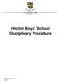 Hitchin Boys School Disciplinary Procedure