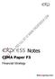Notes. CIMA Paper F3. Financial Strategy. theexpgroup.com
