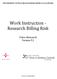 Work Instruction - Research Billing Risk
