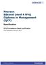 Pearson Edexcel Level 4 NVQ Diploma in Management (QCF) Specification
