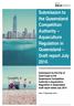 Submission to the Queensland Competition Authority Aquaculture. Regulation in Queensland. Draft report July 2014.