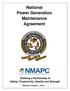 National Power Generation Maintenance Agreement