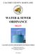 WATER & SEWER ORDINANCE