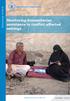 Monitoring humanitarian assistance in conflict-affected settings