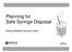 Planning for Safe Syringe Disposal