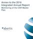 Annex to the 2016 Integrated Annual Report. Monitoring of the CSR Master Plan