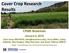 Cover Crop Research Results