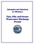 Information and Instructions for Obtaining a. Fats, Oils, and Grease Wastewater Discharge Permit