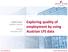 Exploring quality of employment by using Austrian LFS data