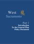 West. Sacramento. Part 1. Introduction To the General Plan Policy Document