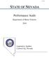 LA16-19 STATE OF NEVADA. Performance Audit. Department of Motor Vehicles Legislative Auditor Carson City, Nevada