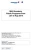 MAS Academy Public Programs from Jan to Aug 2015